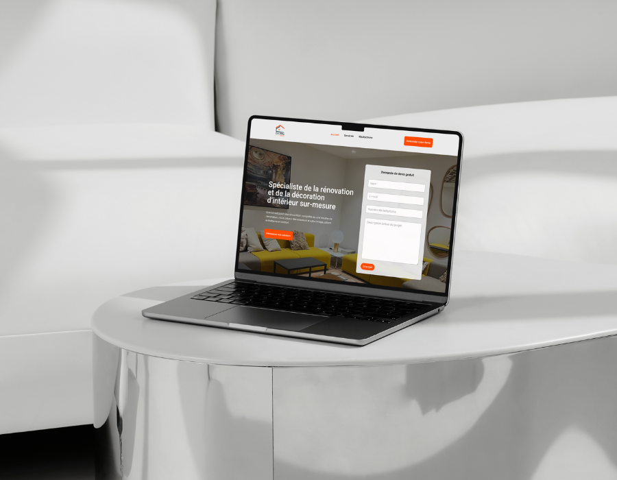 Site internet OCBS DECO, mettant en avant ses réalisations en décoration.