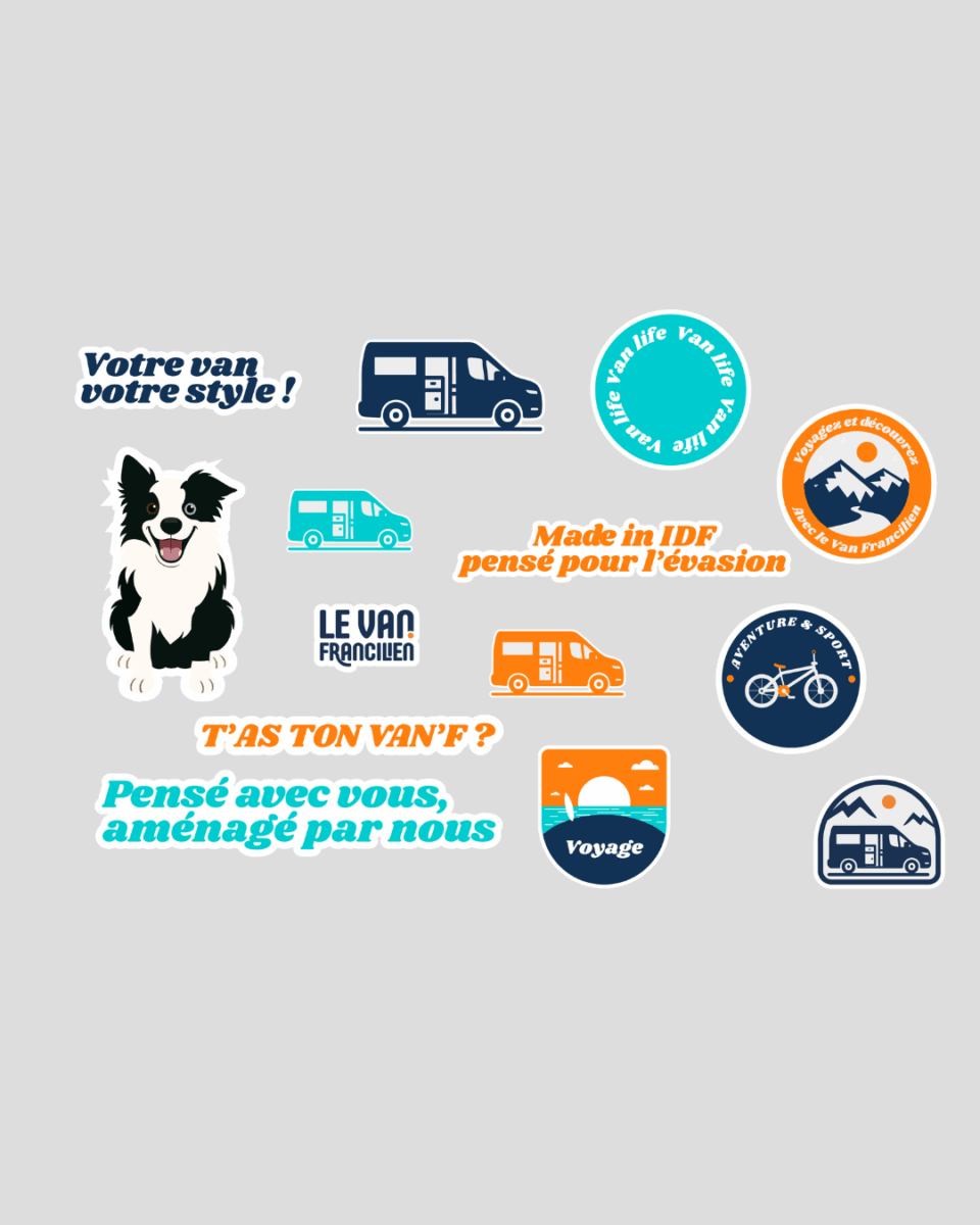Stickers Le Van Francilien pour personnaliser les vans.