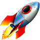 Émoji fusée pour symboliser le lancement de site web