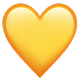 Émoji cœur jaune illustrant l'engagement