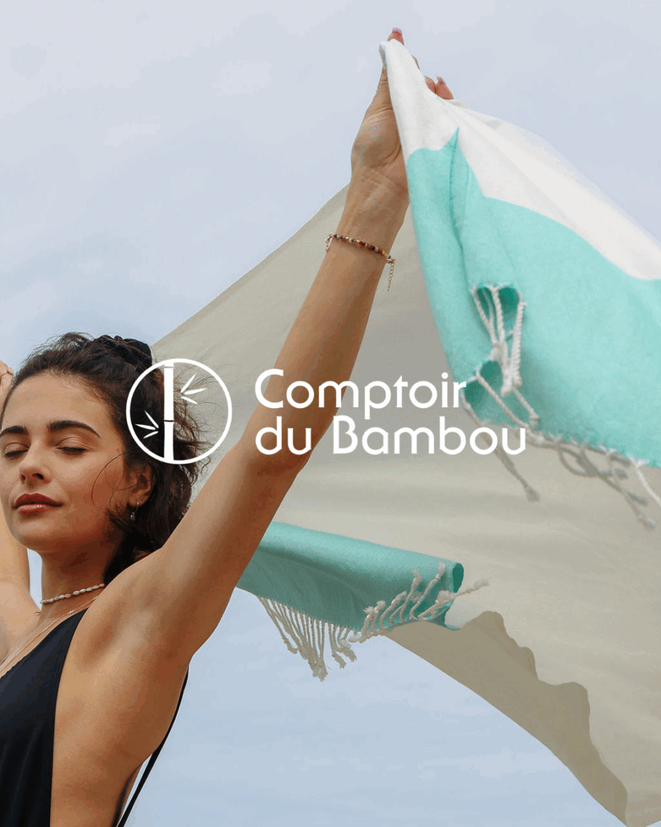 Mise en valeur du linge de maison Comptoir du Bambou pour hôtels et spas par Coolab Agency